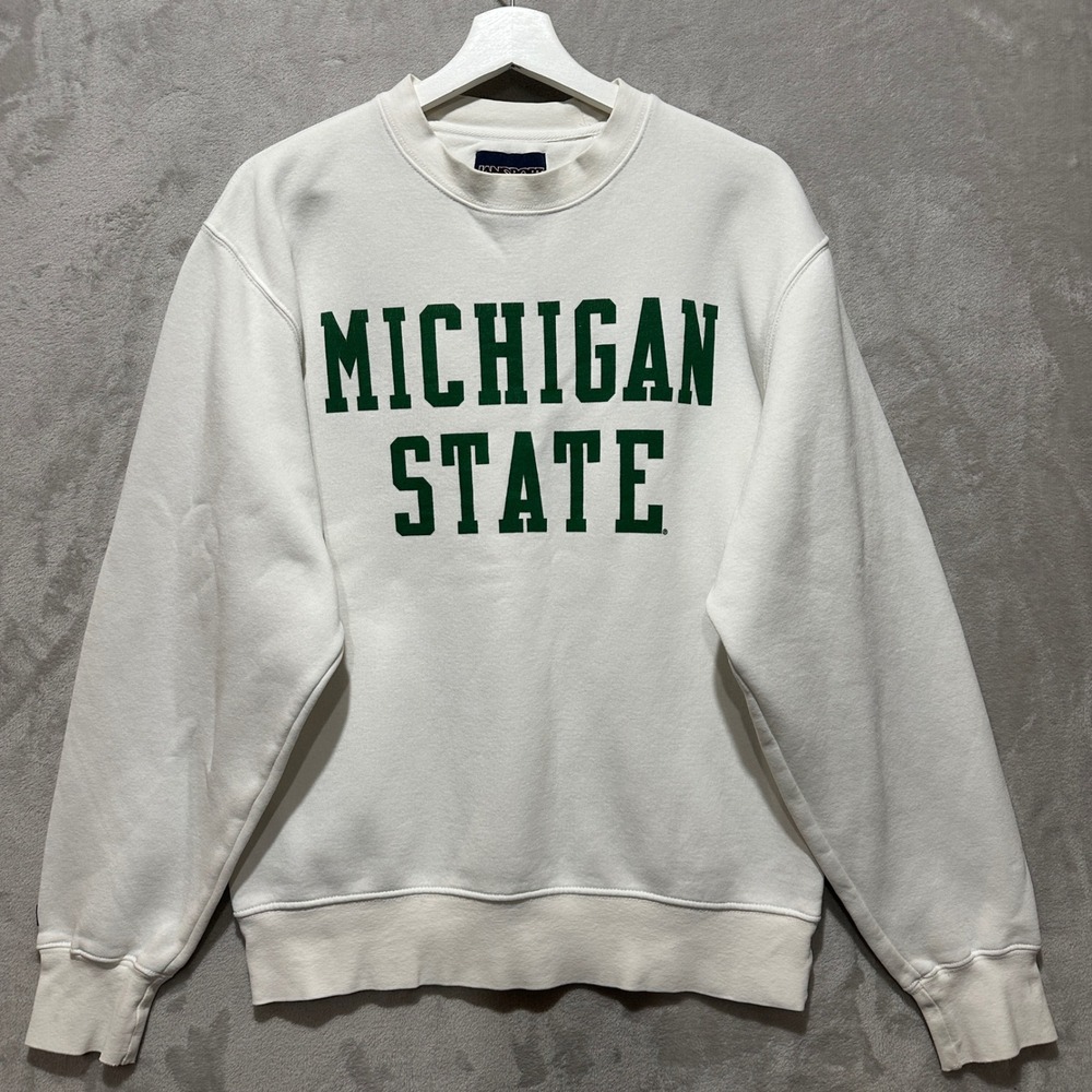 JanSport Michigan State Spartans Crewneck Sweatshirt Mens Small White Green NCAA